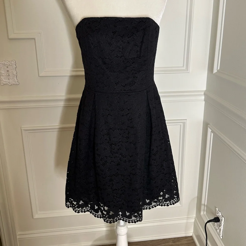 Lilly Pulitzer Strapless Floral Lace Dress - Picture 1 of 7